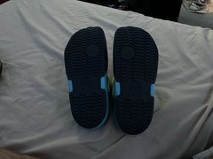 Blue Two-Tone Crocs Electro II Clogs Unisex Size J3