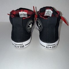 Converse Chuck Taylor All Star Black Red Plaid Unisex Kids Sneakers 1 640462F
