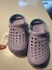 Joybees Everyday Clogs Kids J1 Lavender Sky Blue Slip On Water Shoes NEW