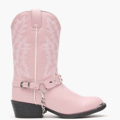 Lil‘ Durango® Big Kid Pink Rhinestone Western Boot