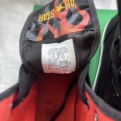 Converse All Star High Top Black With Fold Down Flames 640539F ZR4ZDKY700281