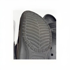 Crocs Classic Clogs Black Size 4 With Authentic Jibbizt Green Croc & Hot Sauce.
