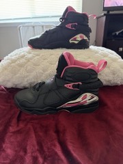Air Jordan 8 Retro GS Pinksicle Black Pink 580528-006 Youth Size 5Y