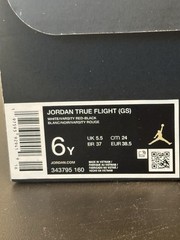 Jordan True Flight (GS) White Red Black Kids 6Y 343795-160
