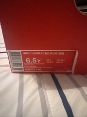Nike Huarache Run Gs Size 6.5y White Clean
