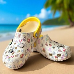 New Crocs Classic Spring Break Pool Party Clogs Size J5 Casual Kids Sandal