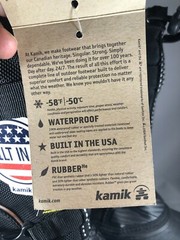 Kamik Waterbug5 Insulated Waterproof Winter Boots Black size 5 Youth