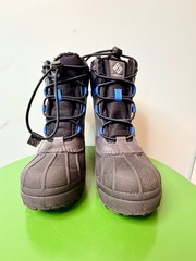 Columbia Youth Boys Bugaboot Celsius Waterproof Winter Boots Shark Indigo Sz. 12