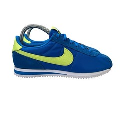 Nike Cortez BG Blue Light Lemon Twist Shoes IB7748-406 Youth Sizes 4.5 – 7