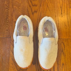VANS Classic Slip-on Shearling Rainbow Platform Kids Size 6 Women’s 8 Skater