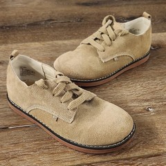 Kenneth Cole New York Sam Andy Kids‘ Tan Suede Dress Shoes Size 2 Designer Lux