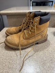 Timberland Boots Size 5M Brown Leather Waterproof Wheat Hiking 12909