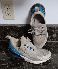 Nike Air Max 270 Black Blue/Black White/ Gray Blue 943345-029/001/032 3.5Y/5Y/5Y