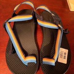 Chaco Unisex Strappy Sandals Black Blue Orange Yellow Size 9
