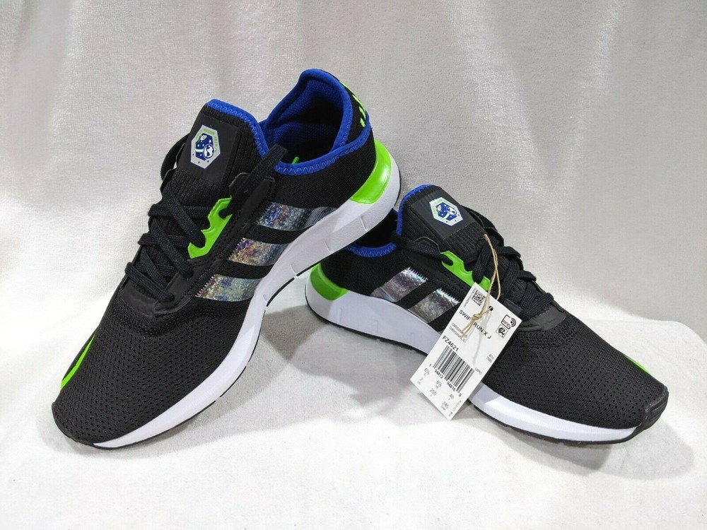 adidas Swift Run X Black/Green/Multi Boy’s Sneakers – Size 7 NWOB FZ4621