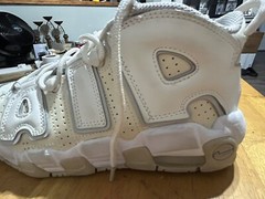 Nike Air DM1023-001 More Uptempo Mid Phantom Sand Drift Sneakers Size 7Y