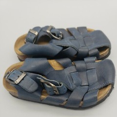 Grubin Australian Sandals Size 28 Us Kids Size 10 blue & cork leather