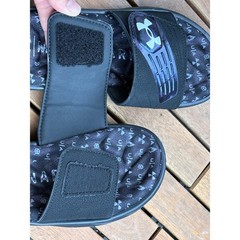 Under Armour Kids Mercenary Slides Black Iridescent Athletic Sandals Shoes