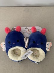 Squishmallows Luya the Blue Moth Slippers Child Size 13/1- New with Tag!