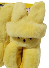 Peeps Plush Yellow Bunny Slippers & Headband Med 13-1 Kids