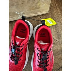 Avia Max Runner Kids Sneakers Red Black Bungee Lace Memory Foam Size 3 NEW