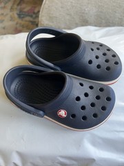 Crocs Kids‘ Crocband Clog Navy Blue Red And White Size 7C