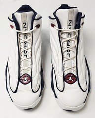 Jordan Pro Strong Leather Sneaker Shoes White Midnight Navy Youth 7y DC7911-100