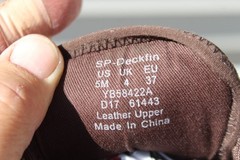 Sperry Top-Sider SP-DECKFIN Brown Leather Sneakers Youth Size 5 YB58422A