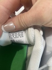Youth Adidas White/Green VS Advantage Clean Sneakers Unisex Big Kid Shoes 4 1/2