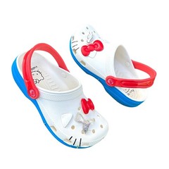 Crocs Hello Kitty Red Classic Clogs With Charms Big Kids Unisex Size J3 Red