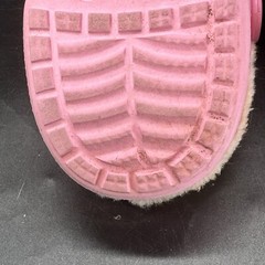 Crocs Pink Lined Clogs Junior Size 3 Adult Size 5 White Lining Spellout Cute