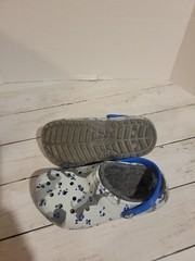 Crocs Classic Lined Camo „Grey/Blue“ Clogs Size Childs 13