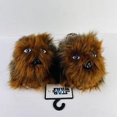 Star Wars Official Brown Chewbacca Plush Sock Top Slippers Toddler M 7/8 NWT