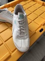 PUMA Roma 364544-04 White Mint Green Unisex Kids Sneakers 7C