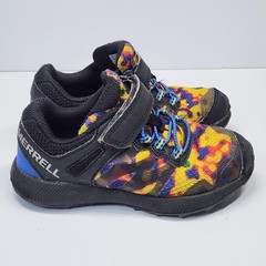Merrell Shoes Kids Size 10.5 Multicolor Tie Dye Hook & Loop Hiking Sneakers