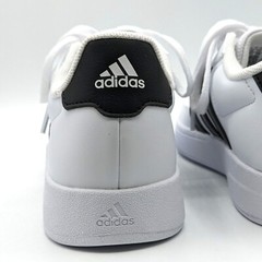 Adidas “Breaknet 2.0” Kid’s & Youth Lifestyle Court Lace Shoes (White/Black) NEW