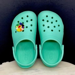 Crocs Classic Clogs Kids Toddler Size 9 Lagoon Green Slip On Shoes 206990