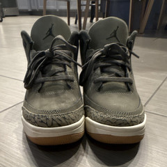 Nike Air Jordan 3 Mid Top Leather Sneaker Kids 2.5Y Gray DM0966-202