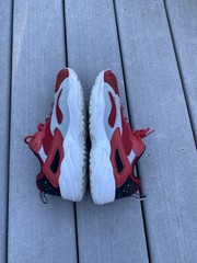 FILA Ray Tracer Red Textile Lace Up Low Top Sneakers Unisex Youth Size 6