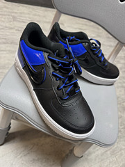 Nike Unisex Kids Sneaker US 5 Black/Blue Colorblock Low Top Lace-Up