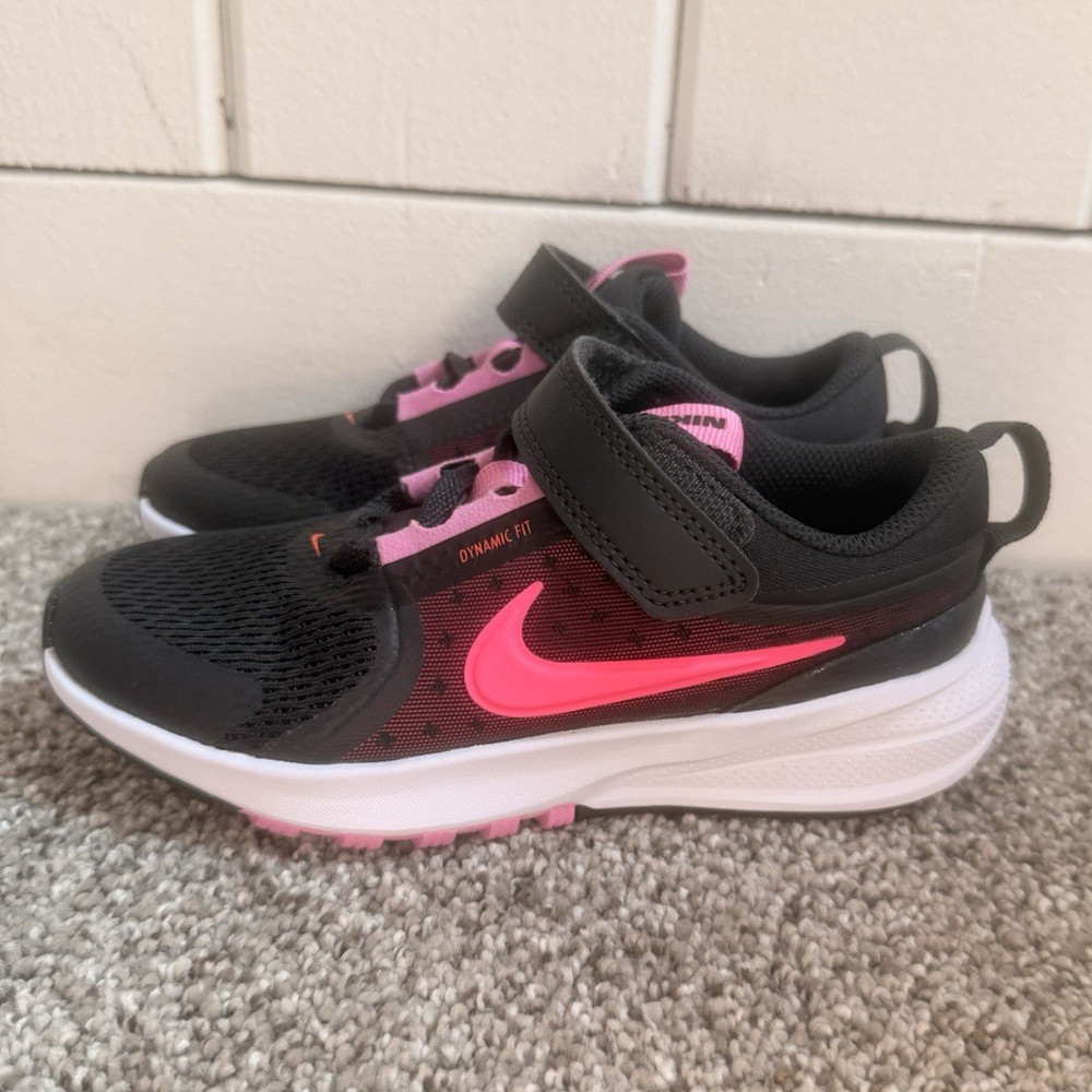 Nike Dynamic Fit Kids Sneaker Black Pink White 11.5C HF7005-005