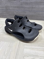 Nike Unisex DH9462-001 Black Sunray Protect 3 Rubber Snap Sz 3 Y YOUTH Sandals