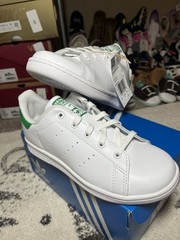 Adidas Original Stan Smith C White/Green Unisex Size 1 Kids