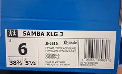 Authentic Adidas Samba XLG J Unisex Youth Indoor Soccer Shoes Size 6