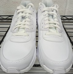 Big Kid’s Nike Air Max 90 LTR White/White-Metallic Silver (GS) (CD6864 100) –