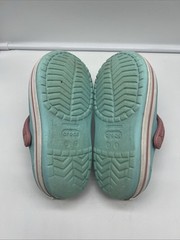 Crocs Crocband II Clog Junior Size 1 Cotton Candy Blue Pink Slip On 11990