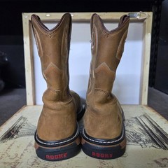 Size 7m Rocky Kids Old Town Pull On Boots 7″ Tan Youth Leather