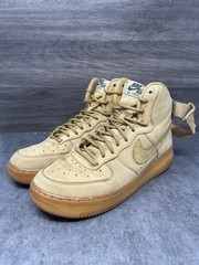 Nike Air Force 1 High Flax Wheat Sneakers Kids Size 7Y GS Suede Tan 807617-200