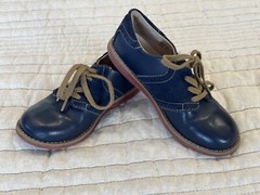 Footmates CONNOR Navy Blue Leather Shoes – Size 13W, ROYAL/BLUE