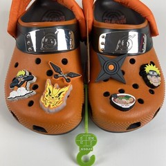 CROCS Orange NARUTO SHIPPENDUN Children Size C11 C12 C13 J2 J3 Lights Up NWT